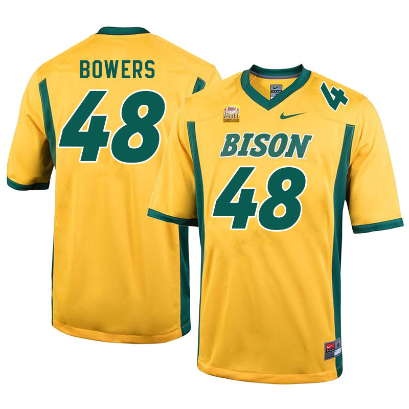 Men #48 Caleb Bowers North Dakota State Bison College Football Jerseys Sale-Yellow - Click Image to Close
